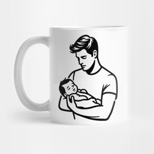 Daddy Holding Sleeping Baby Mug